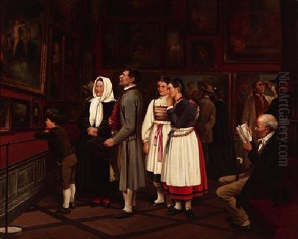 In Der Gemaldegalerie Oil Painting by Joseph Haier