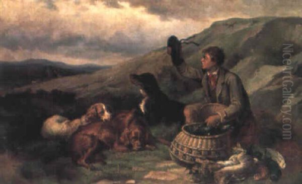 Gillie Gathering The Bag Oil Painting by Joseph Haier