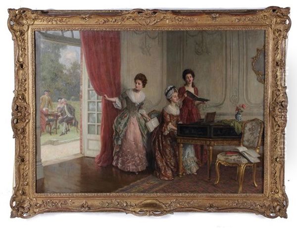 Counter Attraction Oil Painting by Charles Haigh-Wood