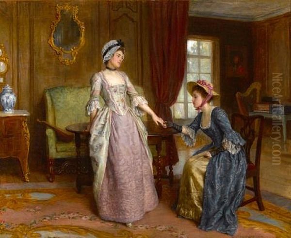 The Engagement Oil Painting by Charles Haigh-Wood