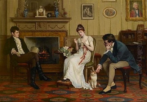 The Patient Competitors Oil Painting by Charles Haigh-Wood