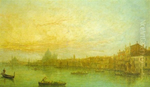 Early Morning On The Grand Canal, Venice Oil Painting by William Henry Haines