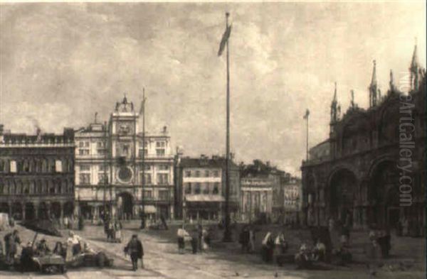 View Of St. Mark's Square, Venice Oil Painting by William Henry Haines