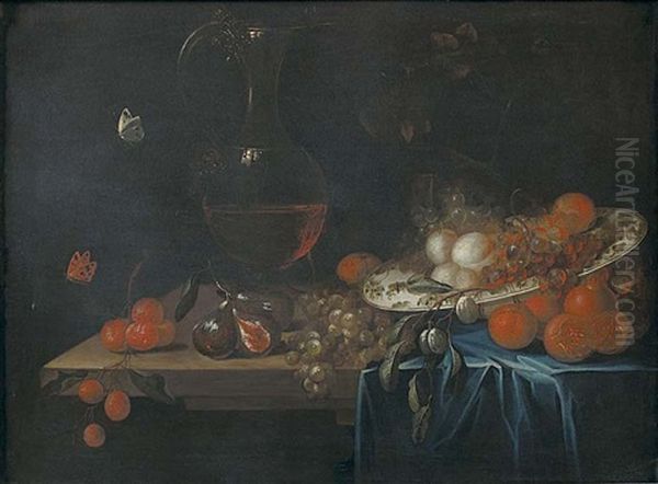 Nature Morte Aux Fruits Oil Painting by Georg Hainz