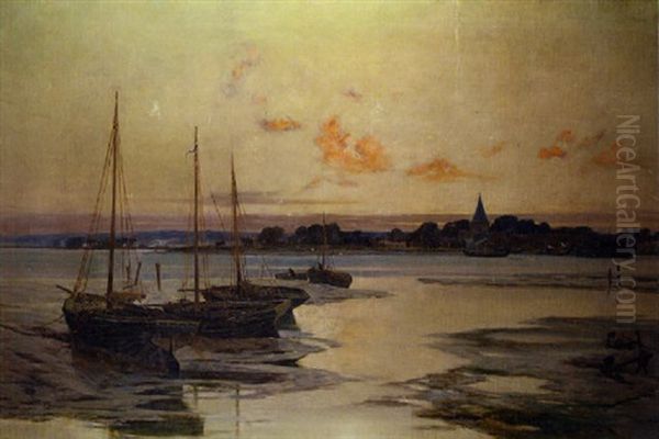 Bosham Harbour Oil Painting by George Charles Haite