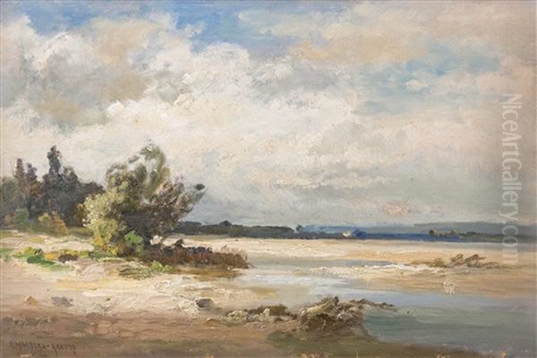 Gewitterstimmung Am Chiemsee Oil Painting by Fritz Halberg-Krauss