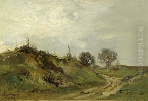 Landschaft Oil Painting by Fritz Halberg-Krauss