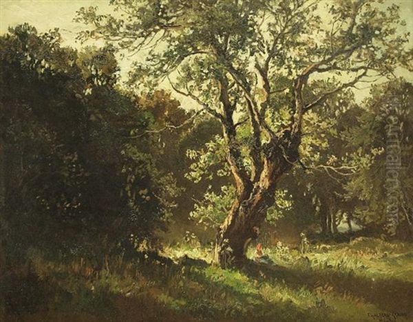 Waldlichtung Oil Painting by Fritz Halberg-Krauss