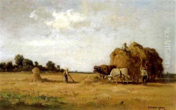 Einbringung Der Heuernte Oil Painting by Fritz Halberg-Krauss