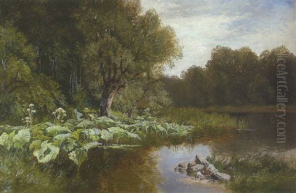 Stiller Waldweiher by Fritz Halberg-Krauss