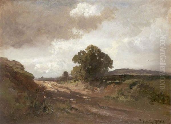 Feldweg Oil Painting by Fritz Halberg-Krauss