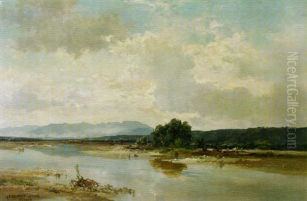 Fruhmorgen Im Isartel Bei Tolz Oil Painting by Fritz Halberg-Krauss