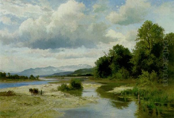 Das Isartal Bei Wolfratshausen by Fritz Halberg-Krauss