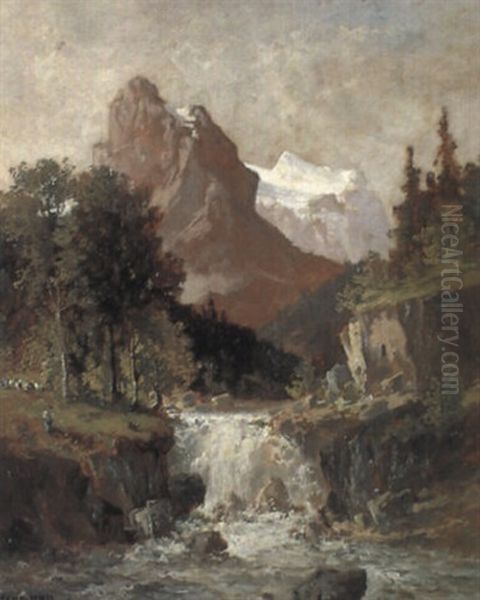 Reichenbachf,lle Oil Painting by Fritz Halberg-Krauss