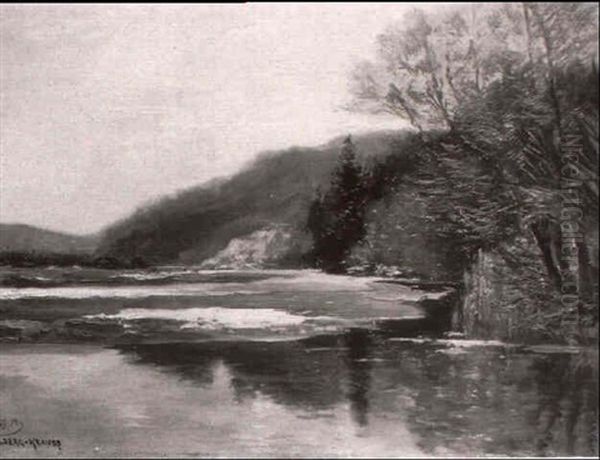 An Der Isar Bei Schaftlach Oil Painting by Fritz Halberg-Krauss