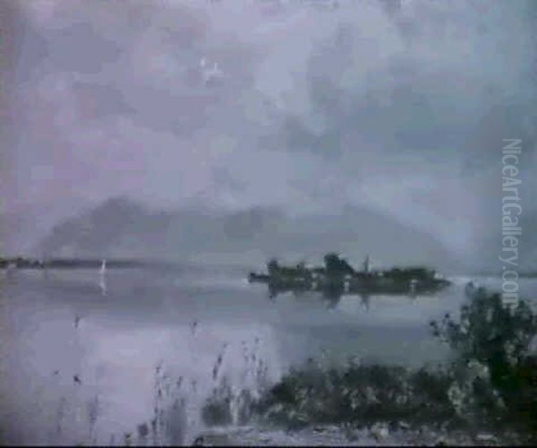 Am Chiemsee Oil Painting by Fritz Halberg-Krauss