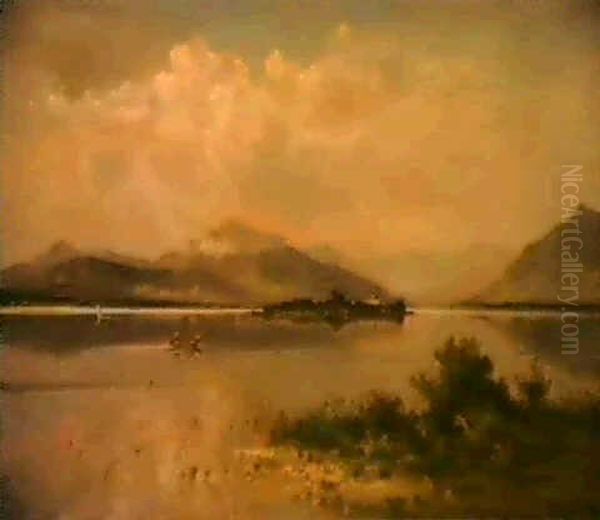 Fraueninsel Im Chiemsee Oil Painting by Fritz Halberg-Krauss