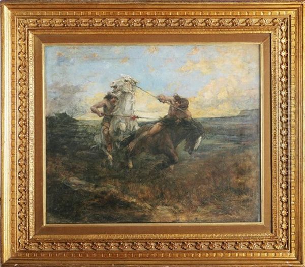 Coppia Di Cavalieri Oil Painting by Edward Matthew Hale