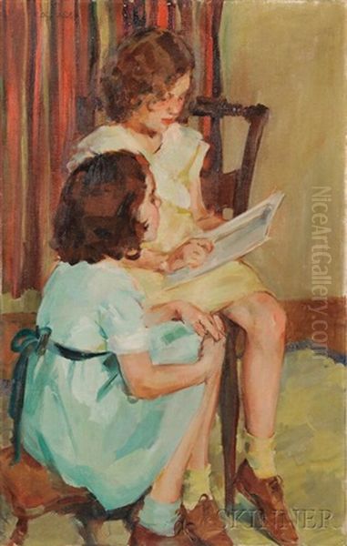 The Sisters Oil Painting by Ellen Day Hale