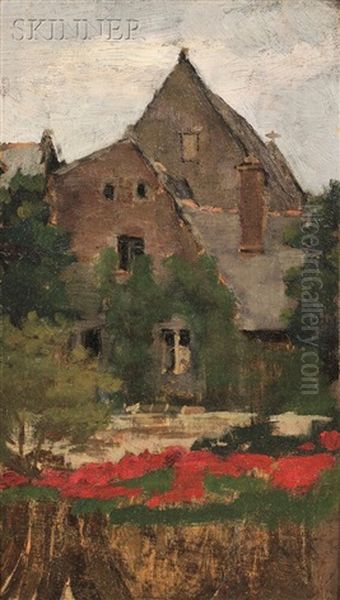 Village Church Oil Painting by Ellen Day Hale