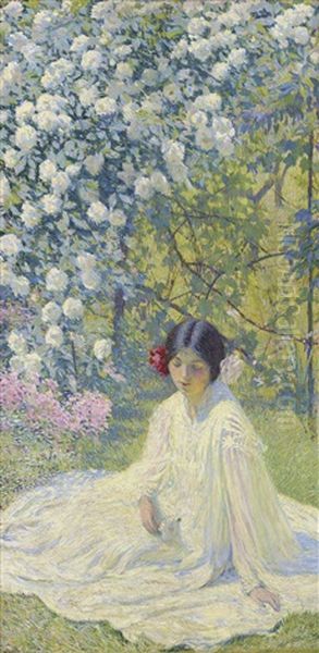 The Rose Tree Girl Oil Painting by Philip Leslie Hale