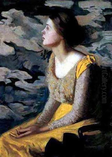 The Yellow Dress Oil Painting by Philip Leslie Hale