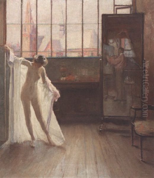 Studio Oil Painting by Philip Leslie Hale