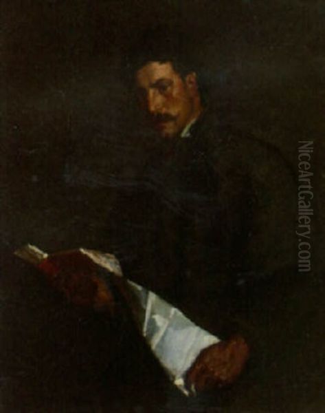 Portrait Of A Scholar Oil Painting by Philip Leslie Hale