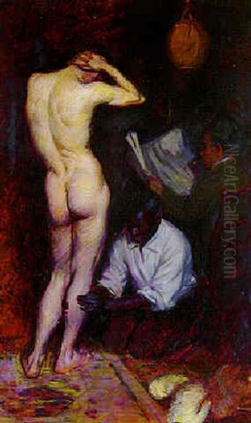 The Rub Down Oil Painting by Philip Leslie Hale