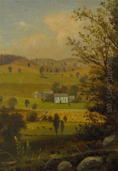 Homestead Oil Painting by Cyrenius Hall