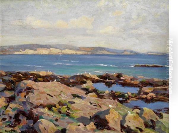 Mounts Bay, Cornwall Oil Painting by Frederick Hall