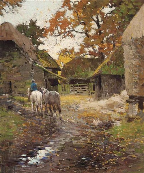 Returning Home Oil Painting by Frederick Hall