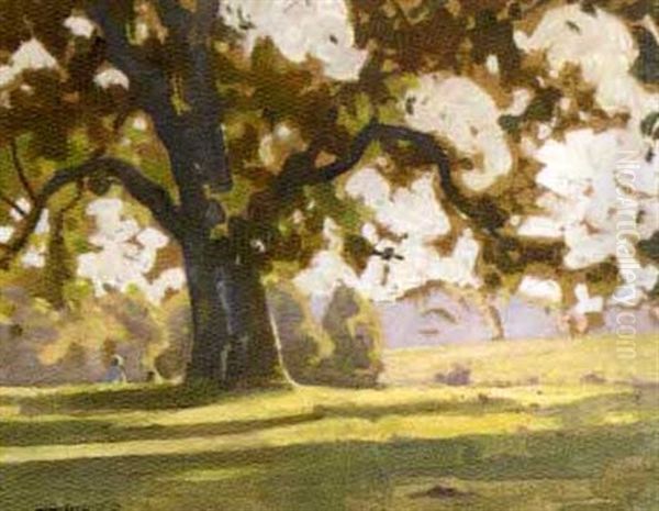 In The Shade Of The Tree Oil Painting by Frederick Hall