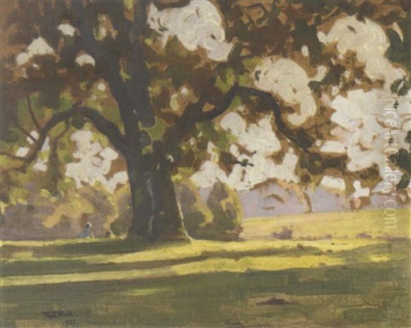 In The Shade Of The Tree Oil Painting by Frederick Hall