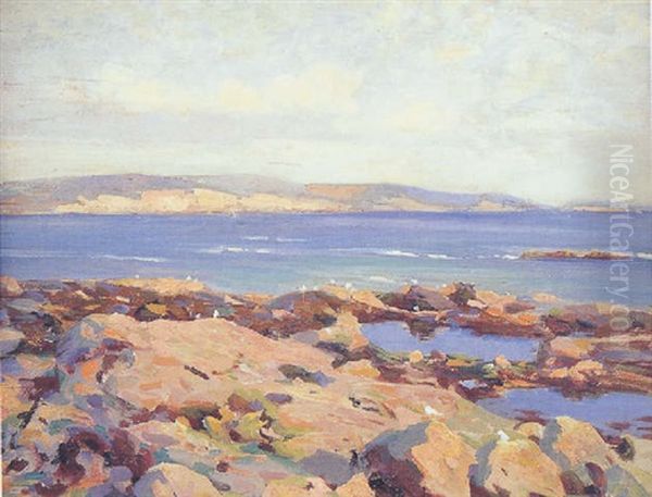 Mounts Bay, Cornwall Oil Painting by Frederick Hall