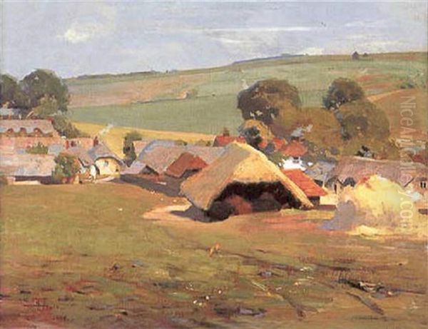 East Garston Oil Painting by Frederick Hall