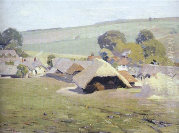 East Garston Oil Painting by Frederick Hall