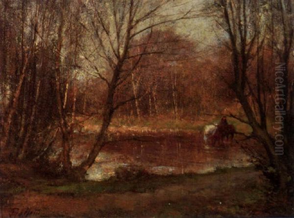 Burnham Beeches Oil Painting by Frederick Hall