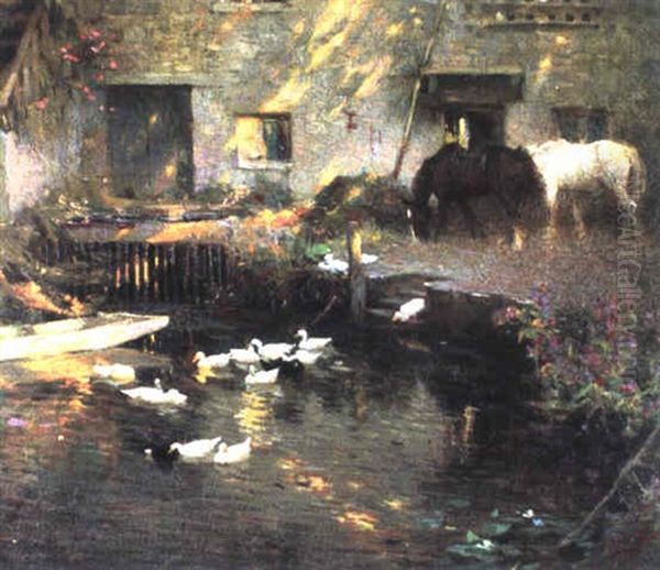 The Pond Oil Painting by Frederick Hall