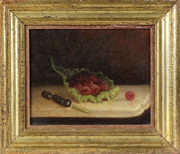 Raspberries & Blackberries Oil Painting by George Henry Hall