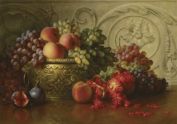 Roman Grapes And Pomegranates Oil Painting by George Henry Hall