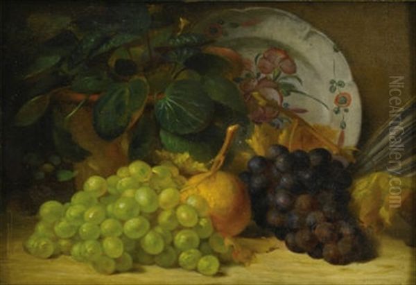 Still Life With Grapes Oil Painting by George Henry Hall