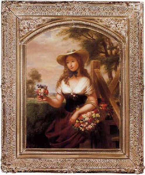 Flower Girl Oil Painting by George Henry Hall