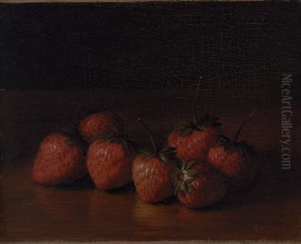 Still Life With Strawberries Oil Painting by George Henry Hall