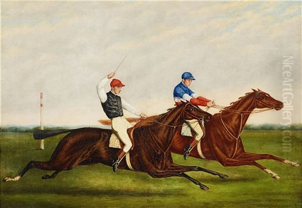 Horses Galloping Oil Painting by Harry Hall