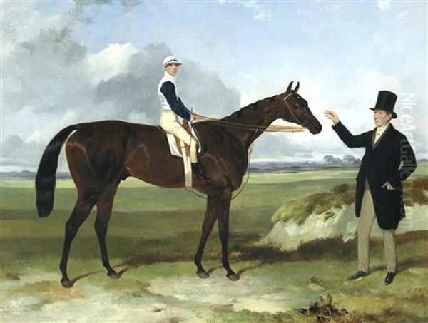 Mounseer With Trainer, George Dockeray Up by Harry Hall