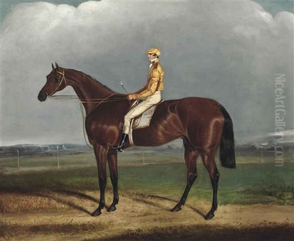 'galaor', With Jockey Up Oil Painting by Harry Hall