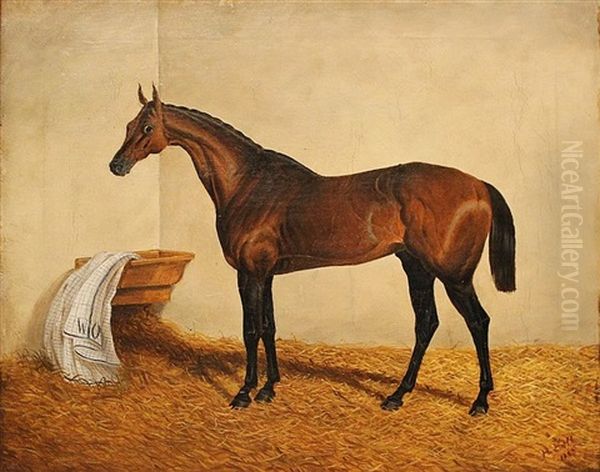 A Horse In A Stall Oil Painting by Harry Hall