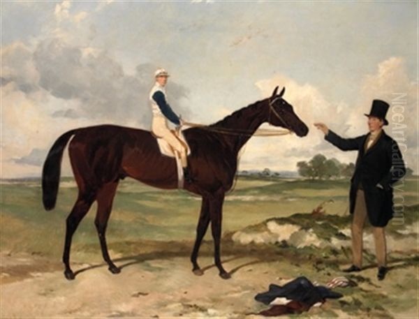 Mounseer Con Jockey Y Su Propietario Oil Painting by Harry Hall