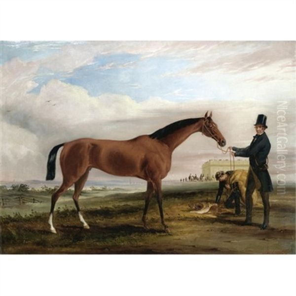 Malacca With Owner And Groom Oil Painting by Harry Hall